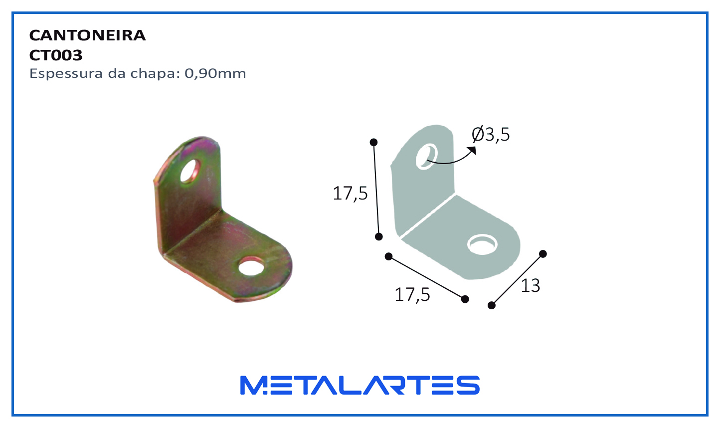 Cantoneira CT003 13mm