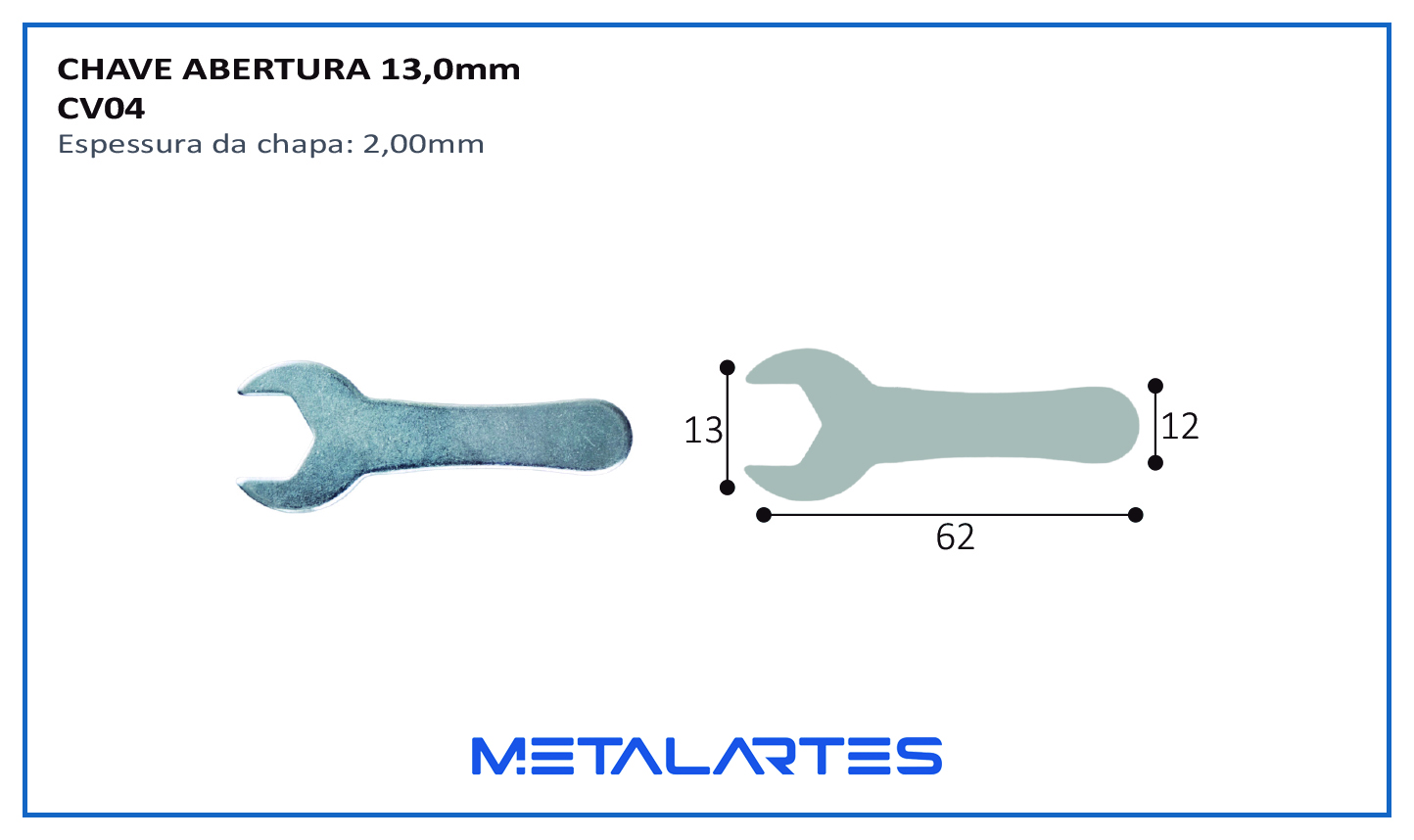 CHAVE CV04 BOCA SEXT 1/2"