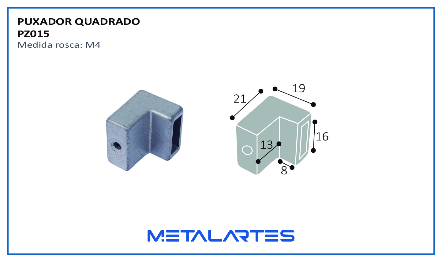 Puxador PZ 015 Lateral
