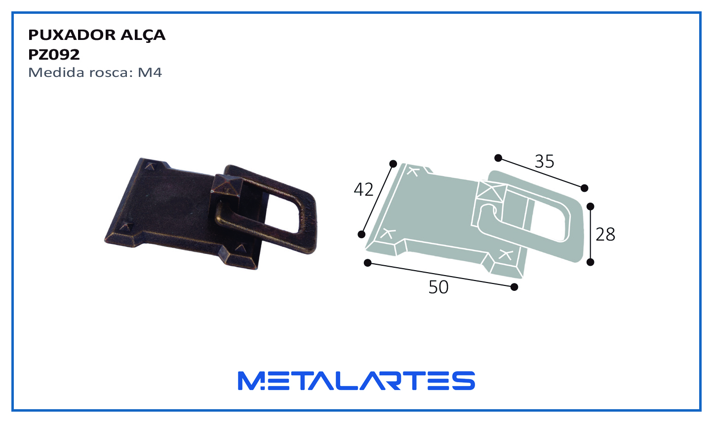 Puxador PZ 092 Grecia Pequeno